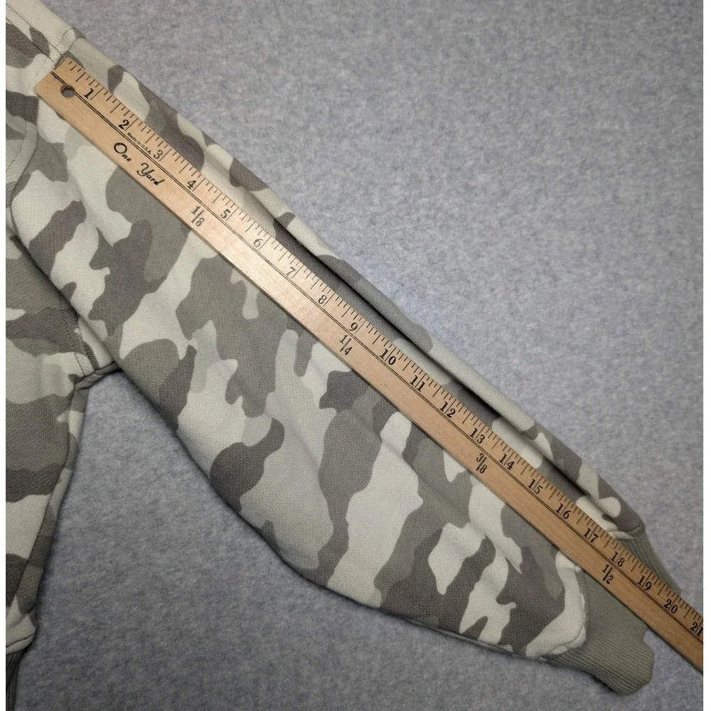 Aerie Womens Camo Cropped Crewneck Sweatshirt Medium Athleisure Loungewear - Picture 9 of 11